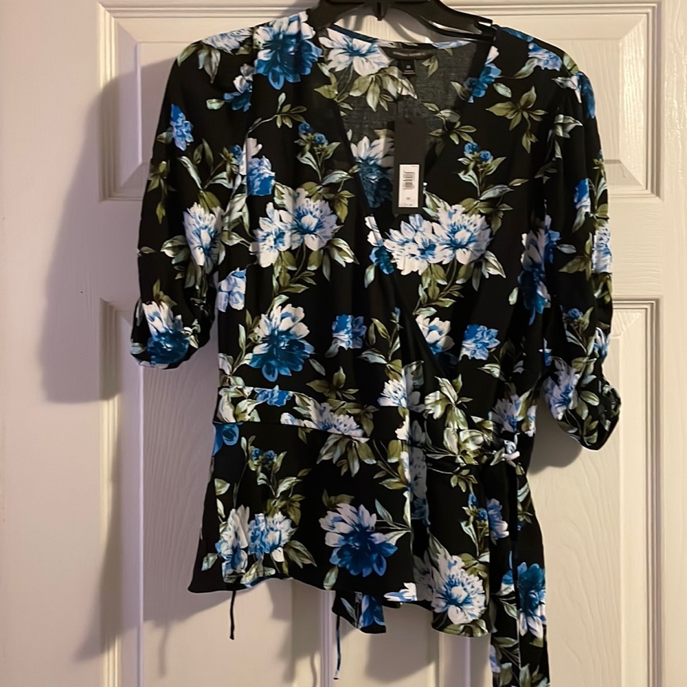 Banana republic wrap around blouse